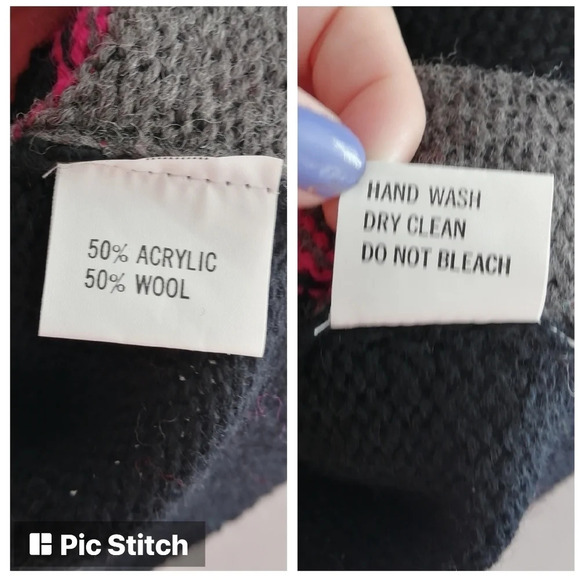 NWT Vintage Hand Made René Derhy Paris Wool Blend Embroidered Knit Sweater Small - Picture 13 of 16